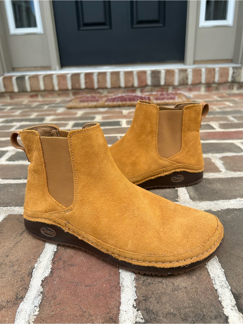 Chaco Paonia Caramel Waterproof Suede Ankle Chelsea Boots boho outdoors 9